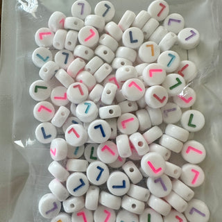 4mm Acrylic Letter Beads - A to Z - Colorful