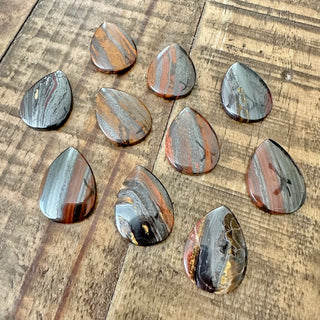 25x18mm Tiger Iron Teardrop Cabochon