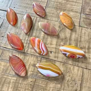 40x20mm Horse Eye Shaped Agate Cabochon  - Assorted Colors