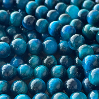 Blue Tigers Eye Bead Strand - 6mm - 8mm