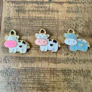 25pc Cow Charms - Assorted Colors