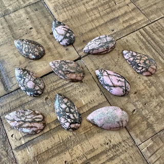 28x15mm Rhodonite Teardrop Cabochon