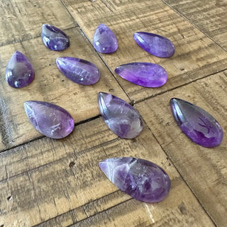 28x15mm Amethyst Teardrop Cabochon