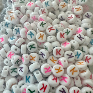 4mm Acrylic Letter Beads - A to Z - Colorful