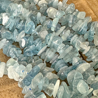 4-10mm Aquamarine Chip Bead Strand