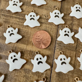 20pc White Ghost Charms