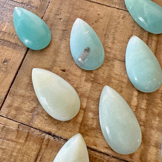 28x15mm Flower Amazonite Cabochon