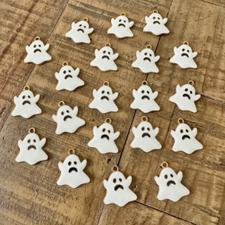 20pc White Ghost Charms