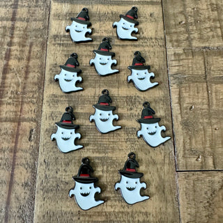 10pc Ghost Witch Hat Charms