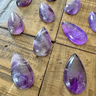 28x15mm Amethyst Teardrop Cabochon