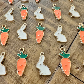 20pc Rabbit & Carrot Charms