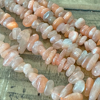 4-10mm Sunstone Chip Bead Strand