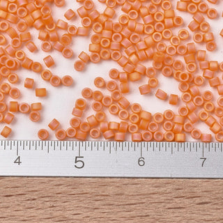 Miyuki Round Delica Beads (DB1593) - 11/0 - Matte Opaque Mandarin - 10g Tube