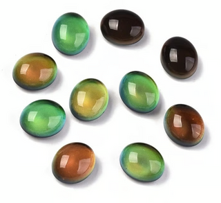 10pc Color Changing Glass Cabochons