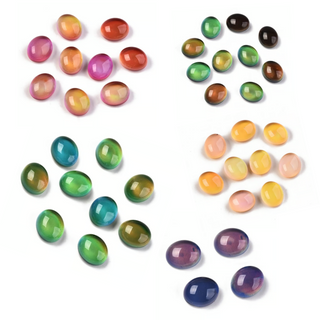 10pc Color Changing Glass Cabochons