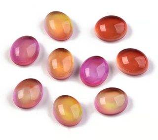 10pc Color Changing Glass Cabochons