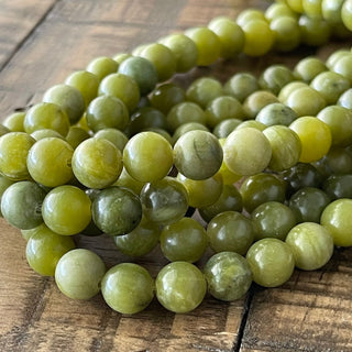 Peridot Bead Strand - 6mm - 8mm