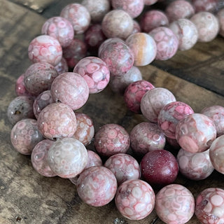 8mm Pink Maifanite Bead Strands - Maifan