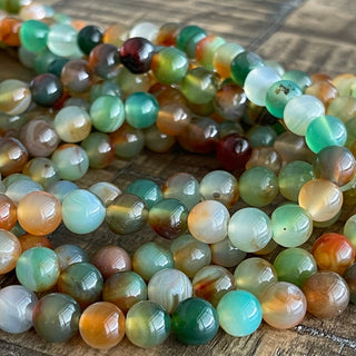 Peacock Agate Bead Strand - 4mm - 6mm - 8mm