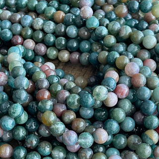 Natural Indian Agate Bead Strand - 4mm - 6mm - 8mm