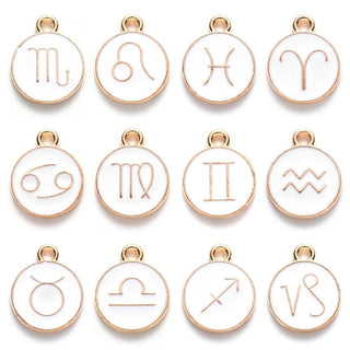 22mm Constellation Zodiac Sign Charm Set - Various Colors