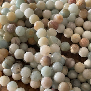 Flower Amazonite Bead Strands - 4mm - 6mm - 8mm