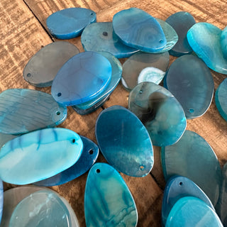 Agate Gemstone Pendants - Drilled