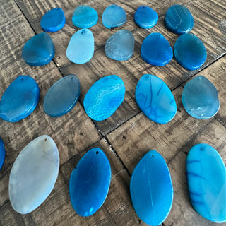 Agate Gemstone Pendants - Drilled