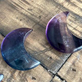 30x16mm Moon Shaped Fluorite Cabochon