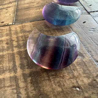 30x16mm Moon Shaped Fluorite Cabochon