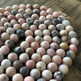 6mm Frosted Pink Opal Bead Strands