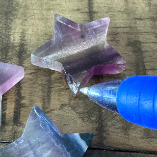 25mm Star Shaped Fluorite Cabochon