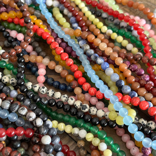 4mm - 12mm Natural Gemstone Mystery Bundle - Full Strands!