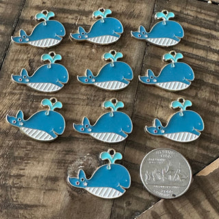 10pc Whale Charms