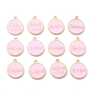 22mm Constellation Zodiac Sign Charm Set - Various Colors