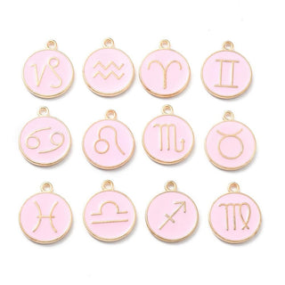 22mm Constellation Zodiac Sign Charm Set - Various Colors