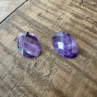 18x13mm Faceted Amethyst Cabochon