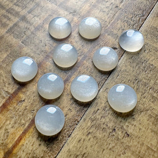 10mm Gray Moonstone Half Dome Cabochon