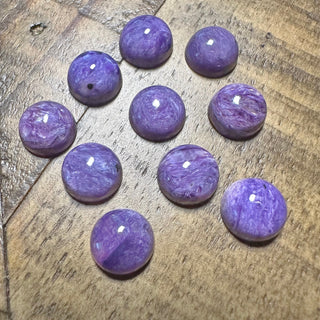 10mm Charoite Half Dome Cabochon