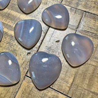 25mm Gray Agate Heart Cabochon